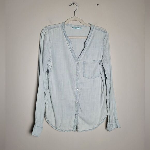 Women's Country Button Down Shirt Western Rodeo Cowgirl Farm Lace Denim Medium - Picture 5 of 11